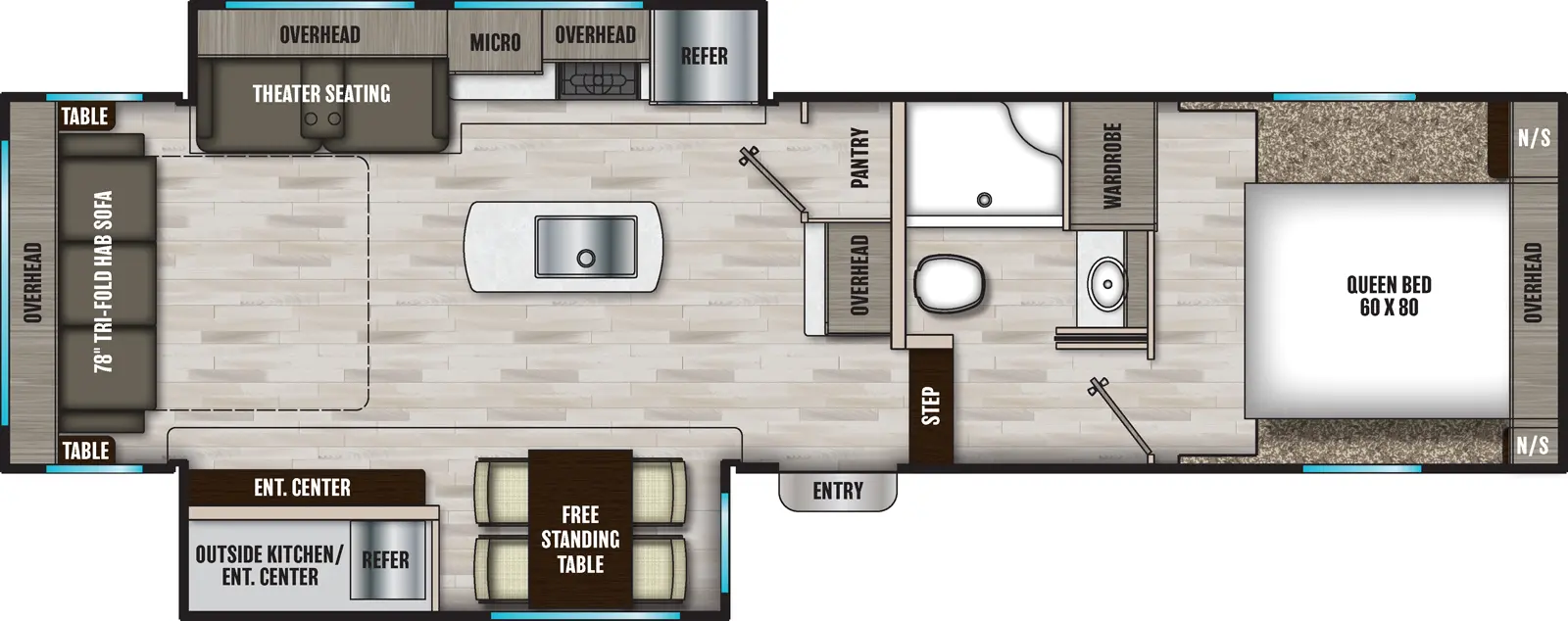 Chaparral Lite 284RL Floorplan